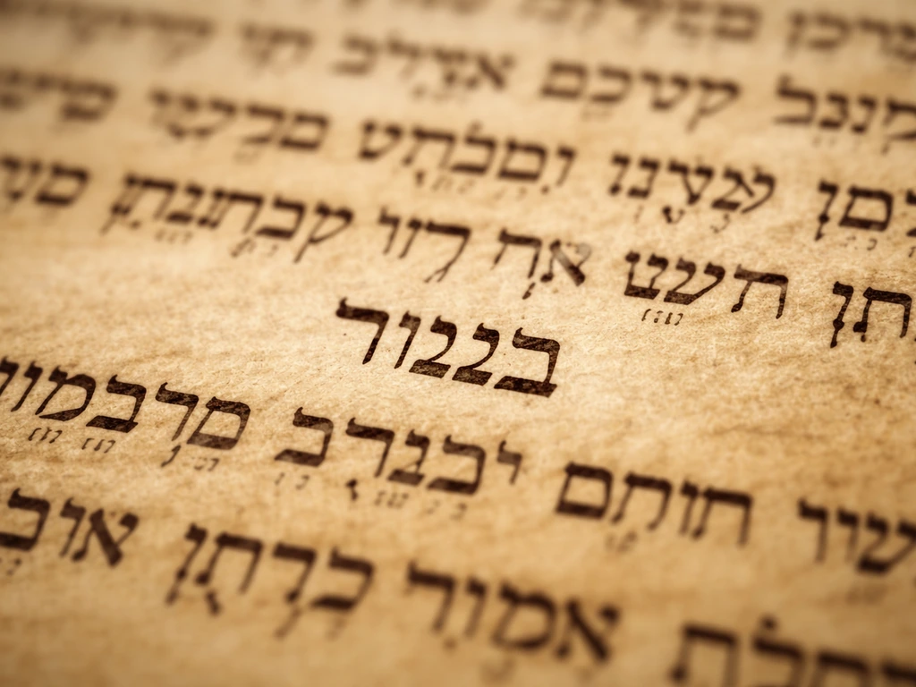 Close-up photo of Hebrew script on parchment highlighting עָגוּר from Jeremiah 8:7.